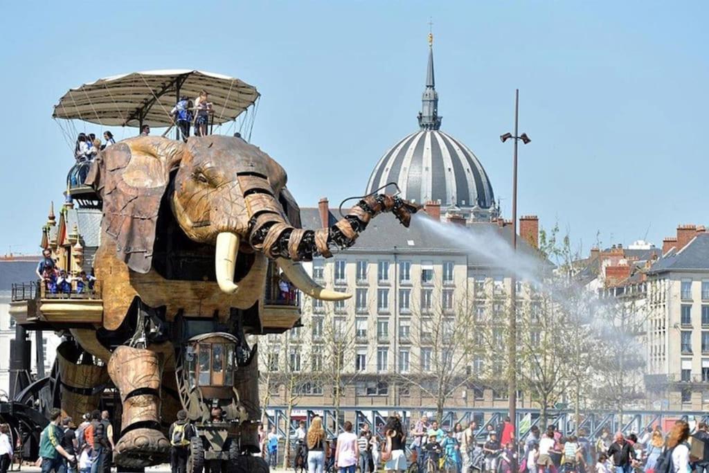 Grande Chambre Independante, Charme, Calme Sur Jardin, Nantes Centre, Acces Prive Par Escalier De L'Immeuble, Sdb & Wc Prives, 10 Minutes Gare Et Palais Des Congres Экстерьер фото